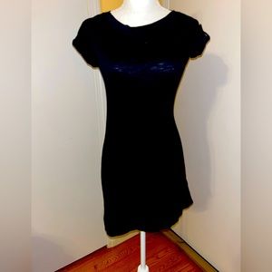 XS black T-shirt mini dress